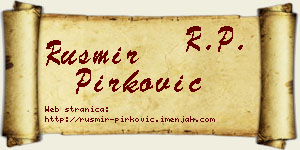 Rusmir Pirković vizit kartica